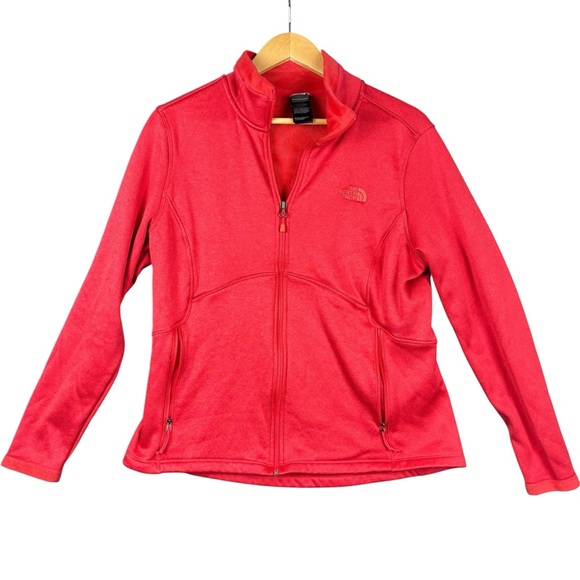 EUC The North Face Women’s Fleece Zip Red Jacket Agave Jacket Sz XL - Picture 2 of 13
